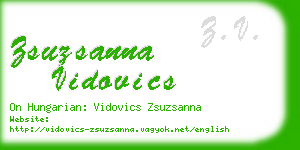 zsuzsanna vidovics business card